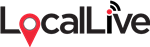 Local Live Logo. Image is clickable, if clicked it will open up Local Lives website with Brewster's events.