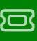 Outline of a ticket stub on a green background 